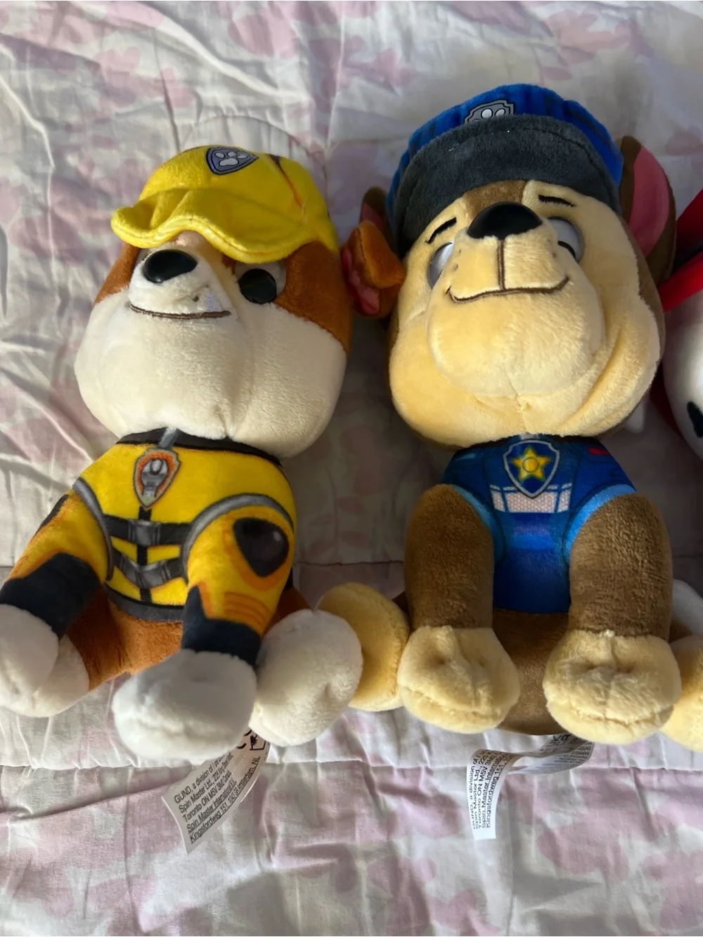 Paw Patrol Plush Set - Yellow, Blue, Red, Pink Characters